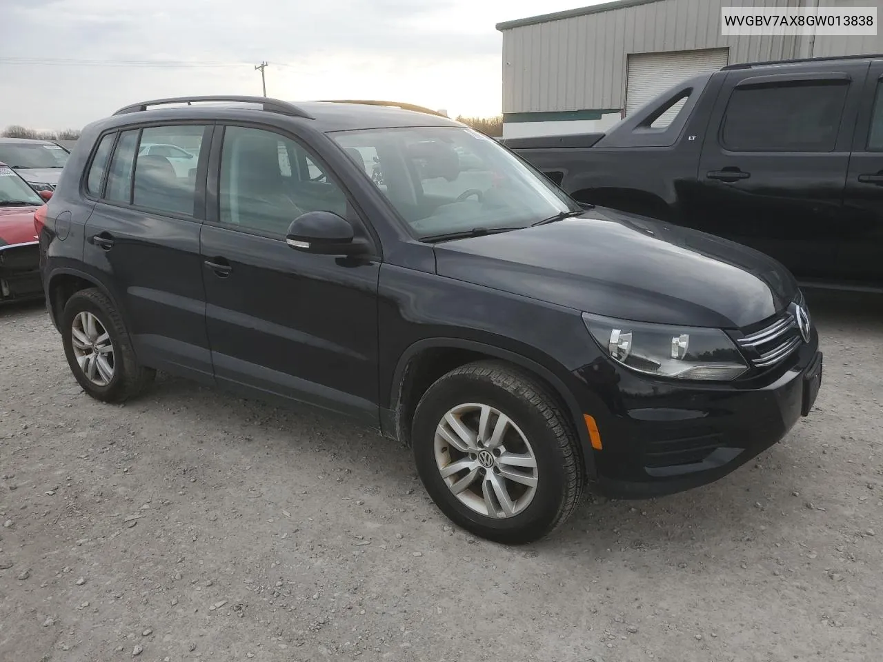 2016 Volkswagen Tiguan S VIN: WVGBV7AX8GW013838 Lot: 76902074