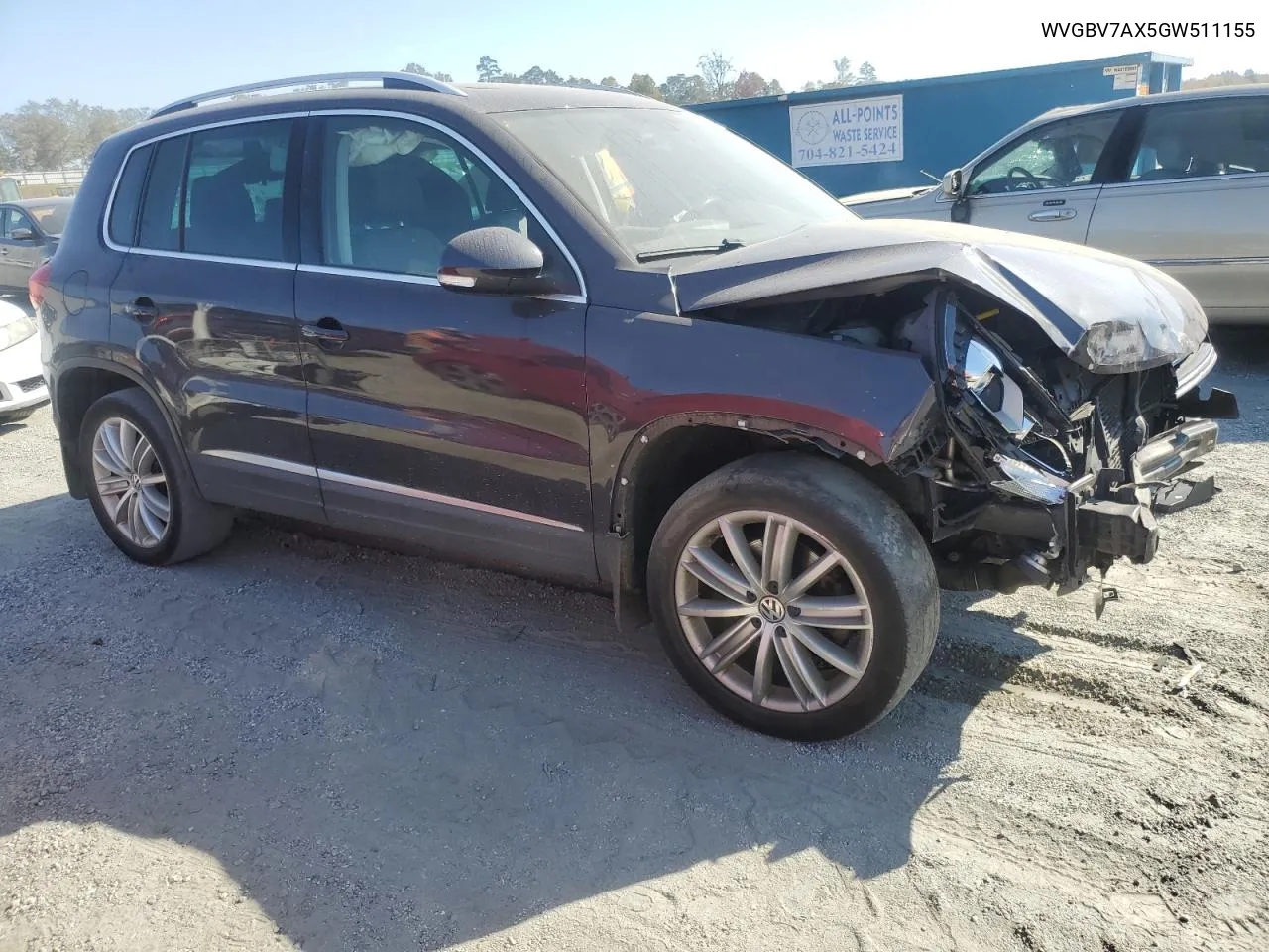 2016 Volkswagen Tiguan S VIN: WVGBV7AX5GW511155 Lot: 77835144