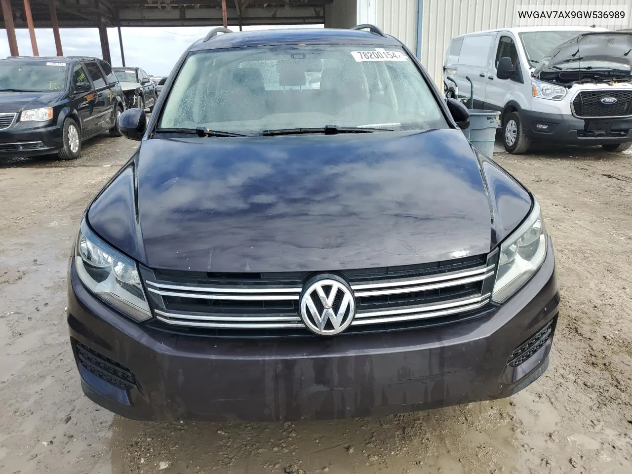 2016 Volkswagen Tiguan S VIN: WVGAV7AX9GW536989 Lot: 78200154