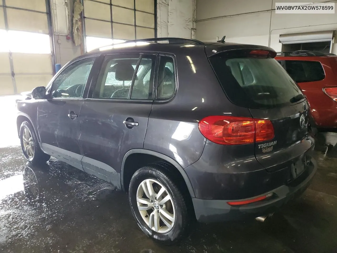 2016 Volkswagen Tiguan S VIN: WVGBV7AX2GW578599 Lot: 78225654