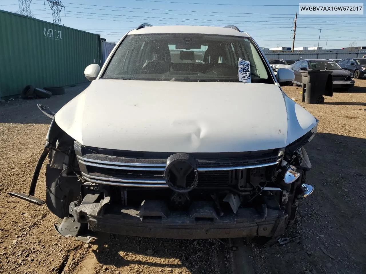 2016 Volkswagen Tiguan S VIN: WVGBV7AX1GW572017 Lot: 78784574