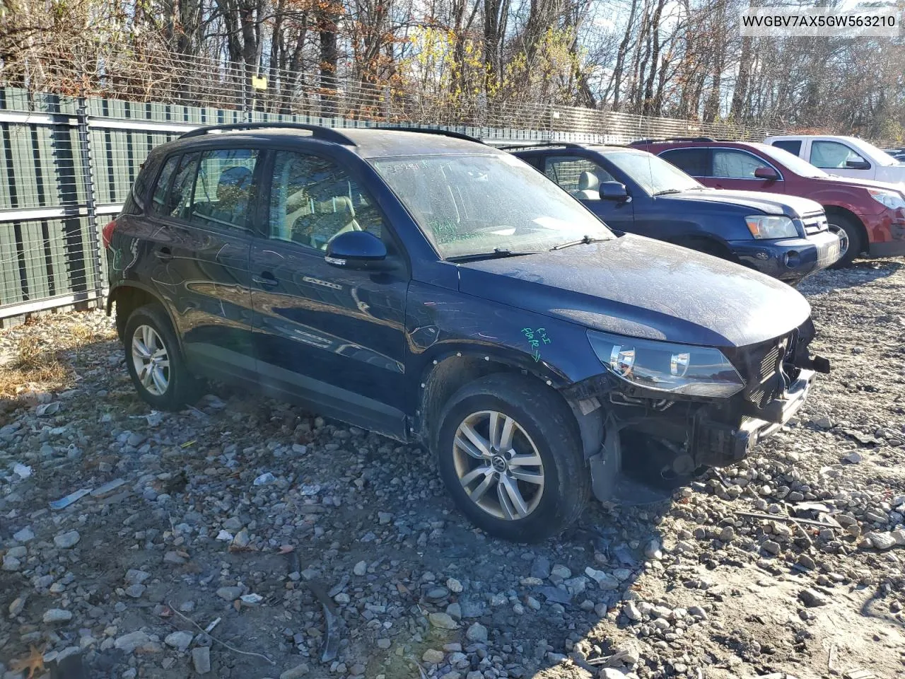 2016 Volkswagen Tiguan S VIN: WVGBV7AX5GW563210 Lot: 78962244