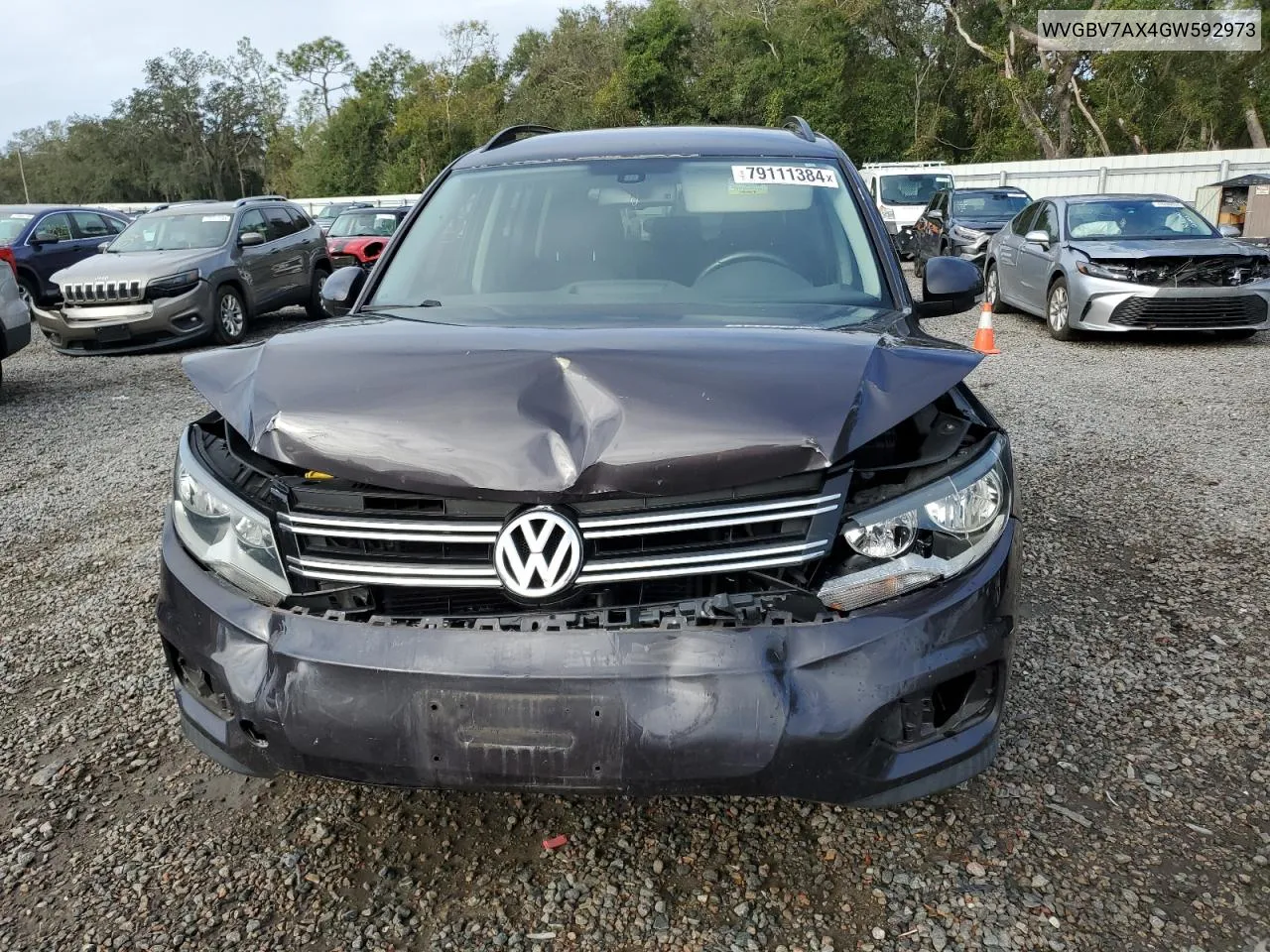 2016 Volkswagen Tiguan S VIN: WVGBV7AX4GW592973 Lot: 79111384