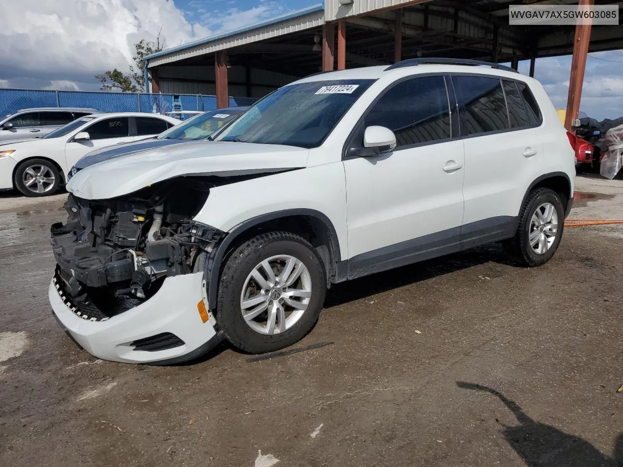 2016 Volkswagen Tiguan S VIN: WVGAV7AX5GW603085 Lot: 79417224