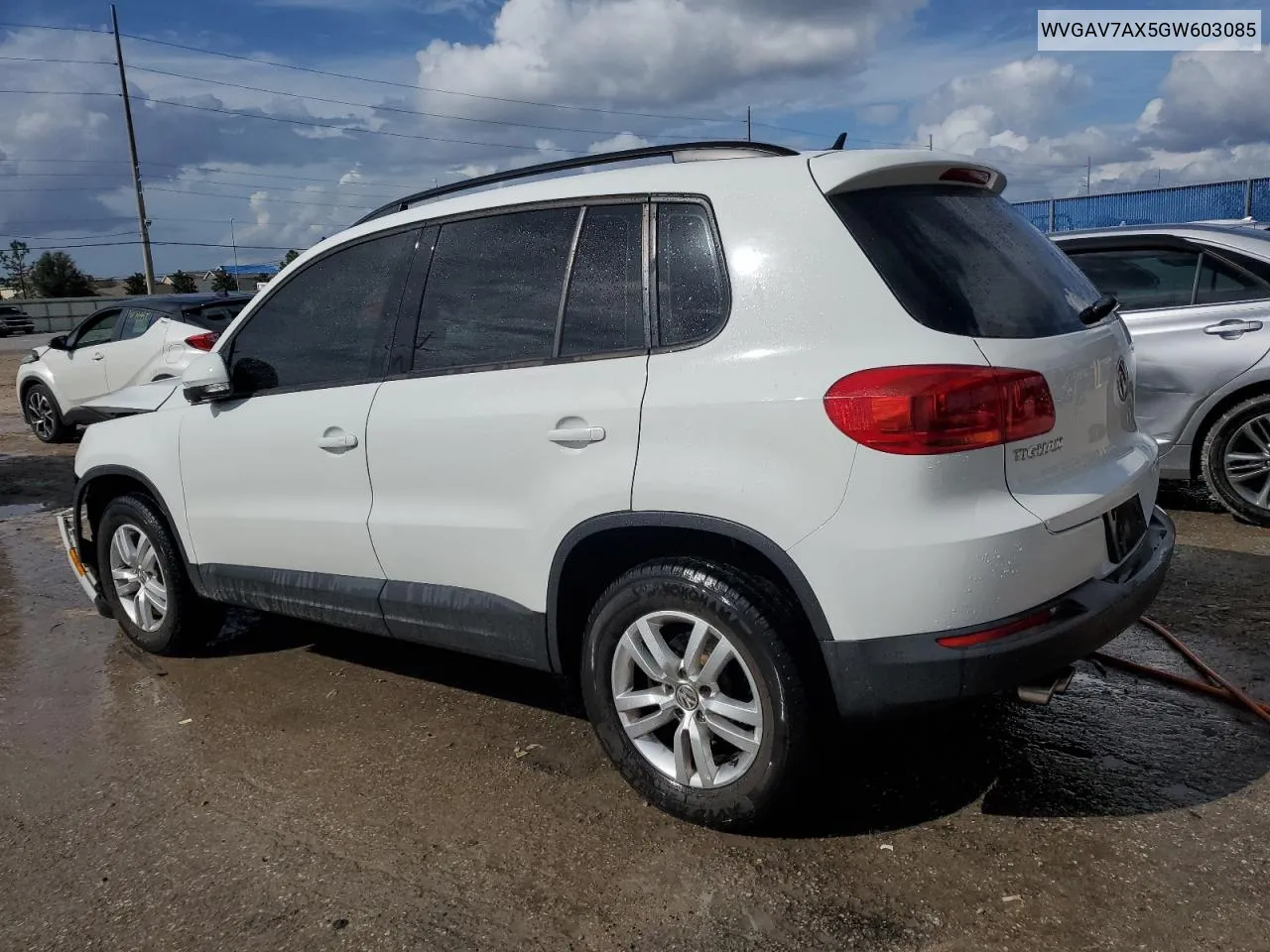 2016 Volkswagen Tiguan S VIN: WVGAV7AX5GW603085 Lot: 79417224