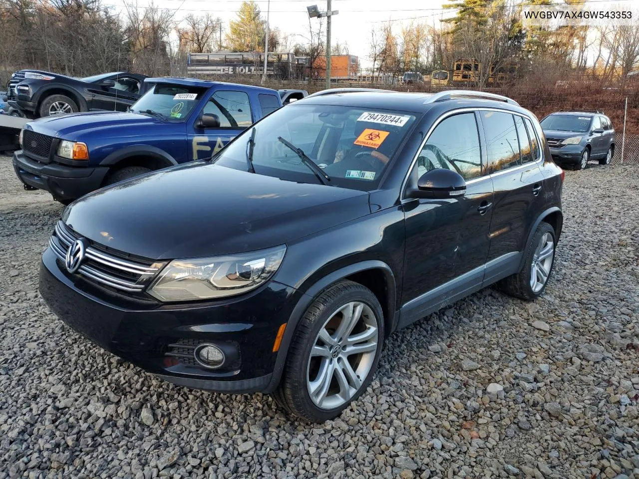 2016 Volkswagen Tiguan S VIN: WVGBV7AX4GW543353 Lot: 79470244