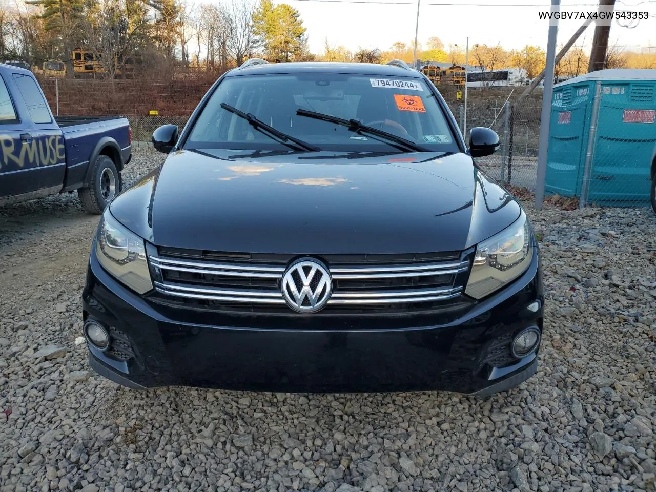 2016 Volkswagen Tiguan S VIN: WVGBV7AX4GW543353 Lot: 79470244