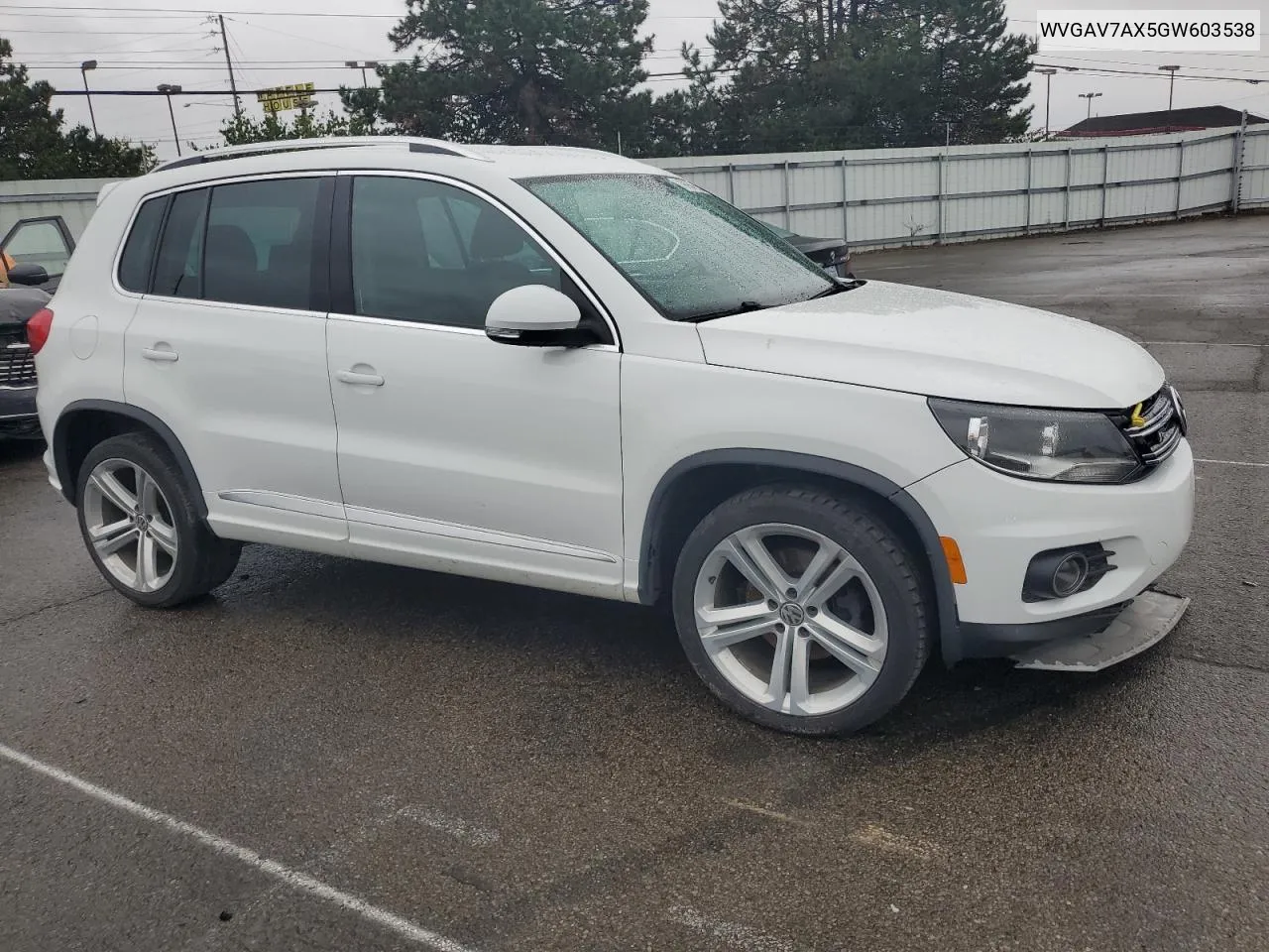 2016 Volkswagen Tiguan S VIN: WVGAV7AX5GW603538 Lot: 79684654