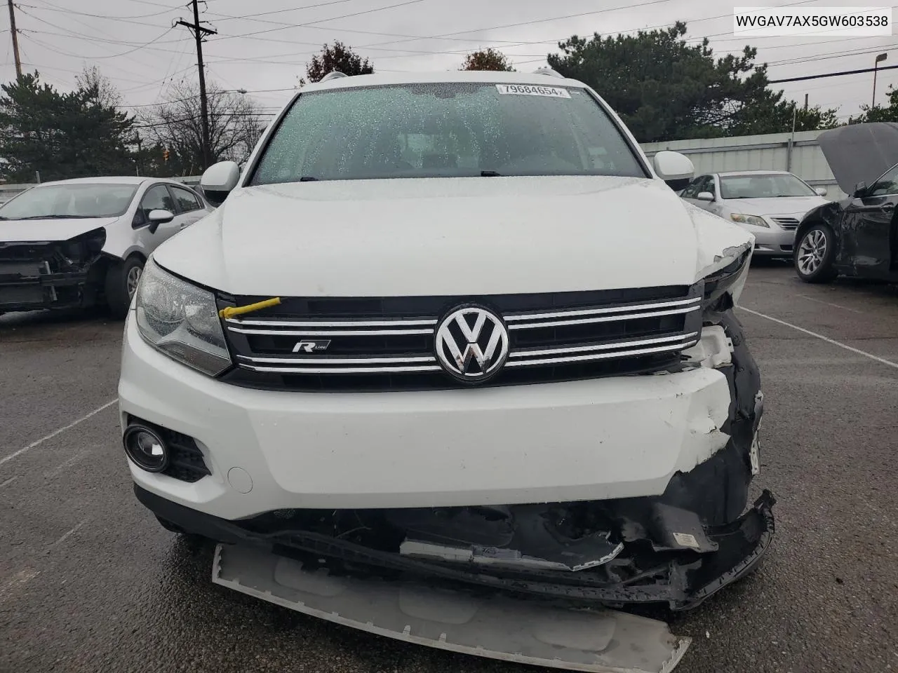 2016 Volkswagen Tiguan S VIN: WVGAV7AX5GW603538 Lot: 79684654