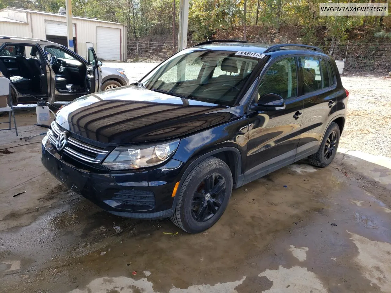 2016 Volkswagen Tiguan S VIN: WVGBV7AX4GW575574 Lot: 80661114