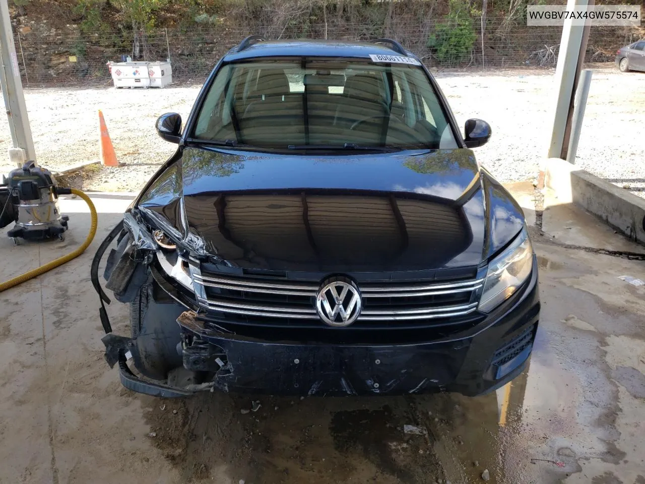 2016 Volkswagen Tiguan S VIN: WVGBV7AX4GW575574 Lot: 80661114