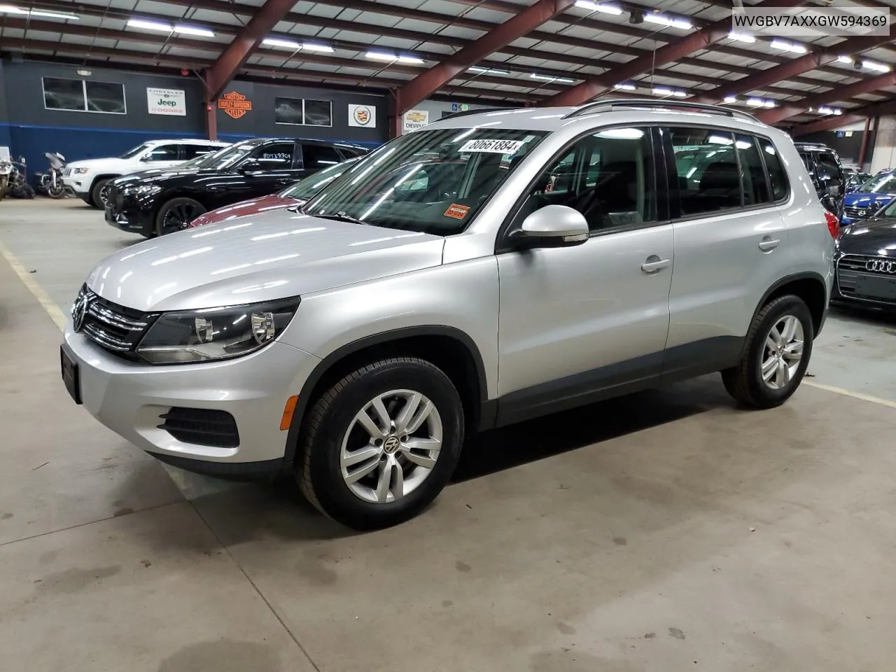 2016 Volkswagen Tiguan S VIN: WVGBV7AXXGW594369 Lot: 80661884