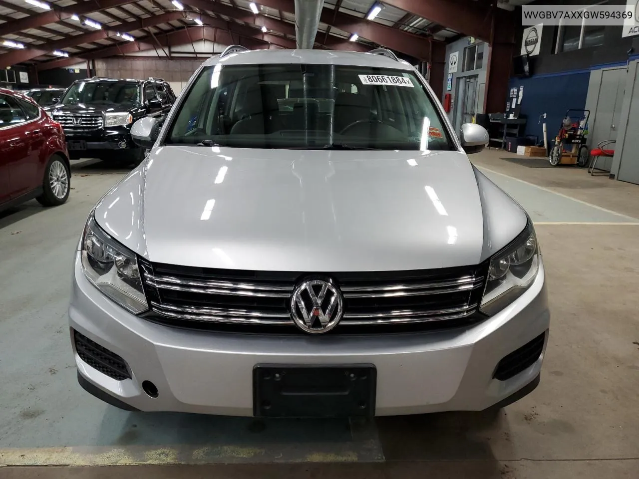 2016 Volkswagen Tiguan S VIN: WVGBV7AXXGW594369 Lot: 80661884