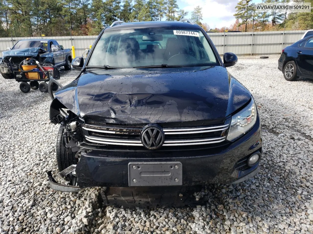 2016 Volkswagen Tiguan S VIN: WVGAV7AX9GW509291 Lot: 80987744