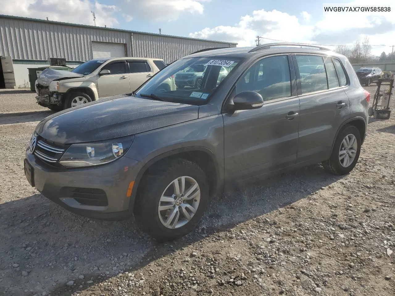 2016 Volkswagen Tiguan S VIN: WVGBV7AX7GW585838 Lot: 81073264