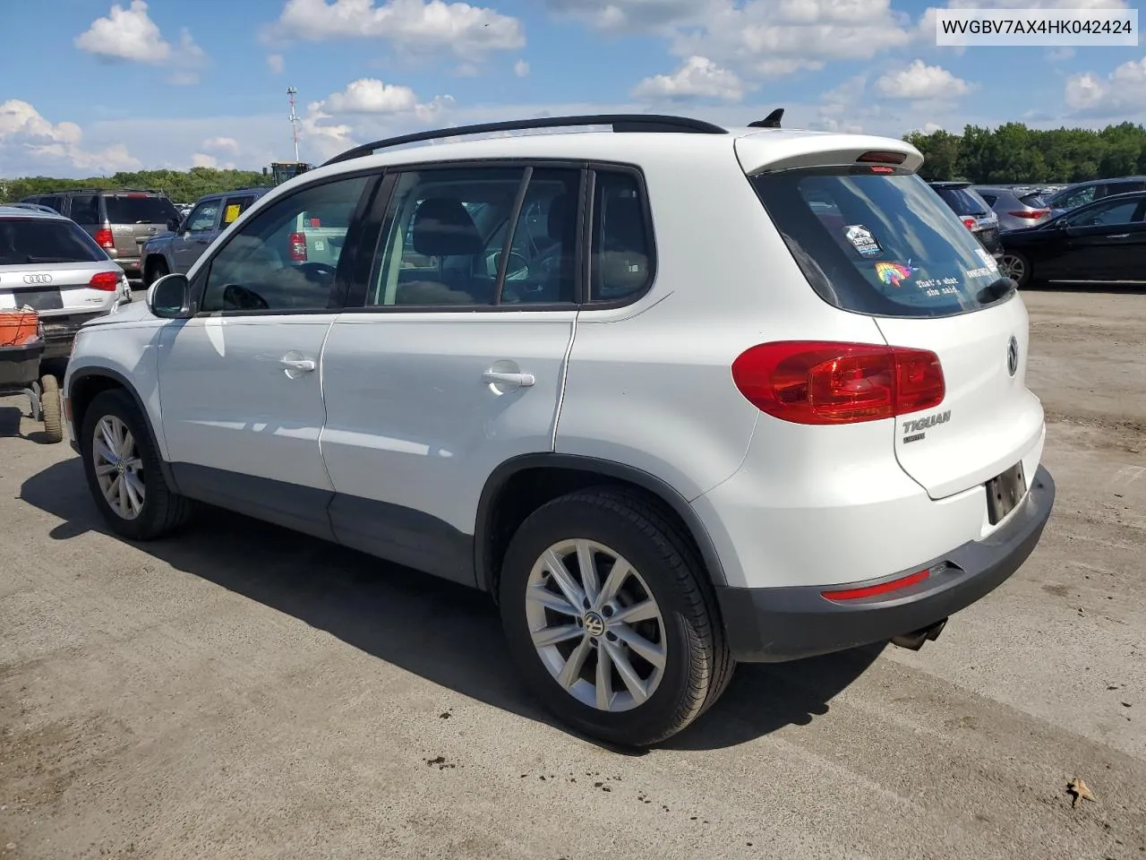 2017 Volkswagen Tiguan S VIN: WVGBV7AX4HK042424 Lot: 68017564