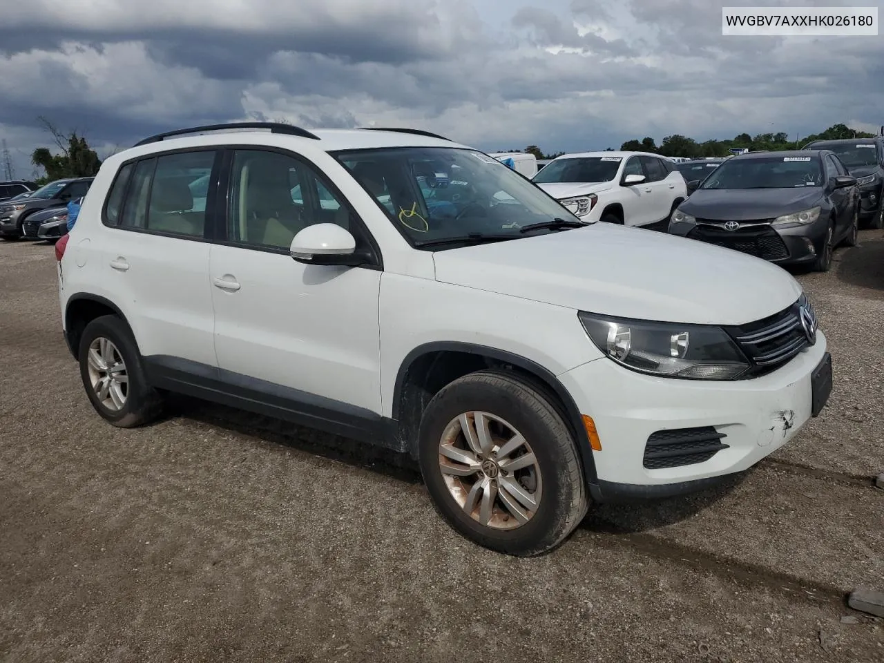 2017 Volkswagen Tiguan S VIN: WVGBV7AXXHK026180 Lot: 71373794