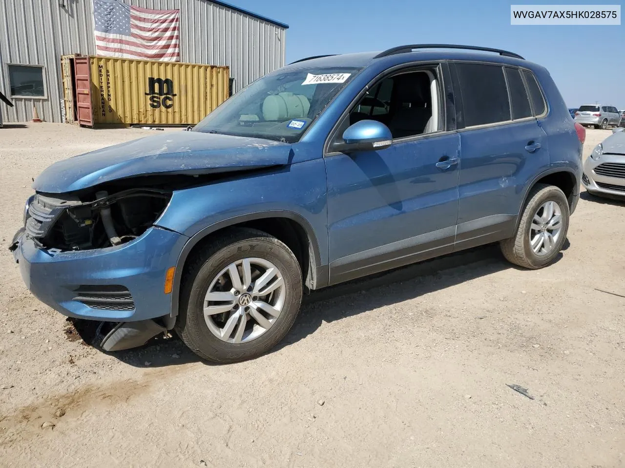 WVGAV7AX5HK028575 2017 Volkswagen Tiguan S