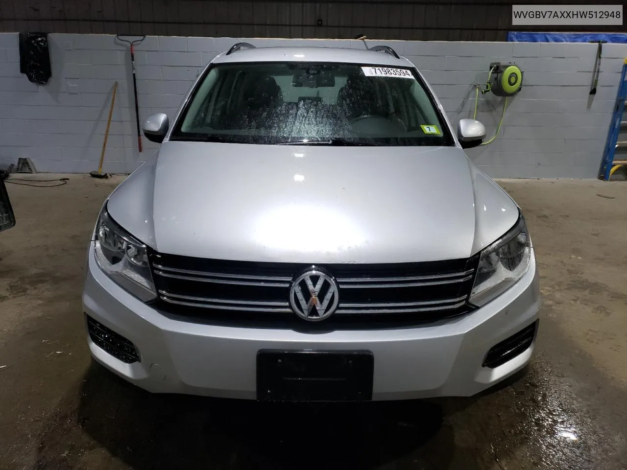 2017 Volkswagen Tiguan S VIN: WVGBV7AXXHW512948 Lot: 71983594