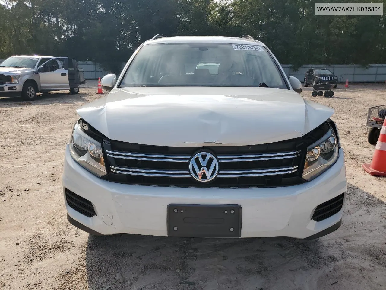 2017 Volkswagen Tiguan S VIN: WVGAV7AX7HK035804 Lot: 72218034