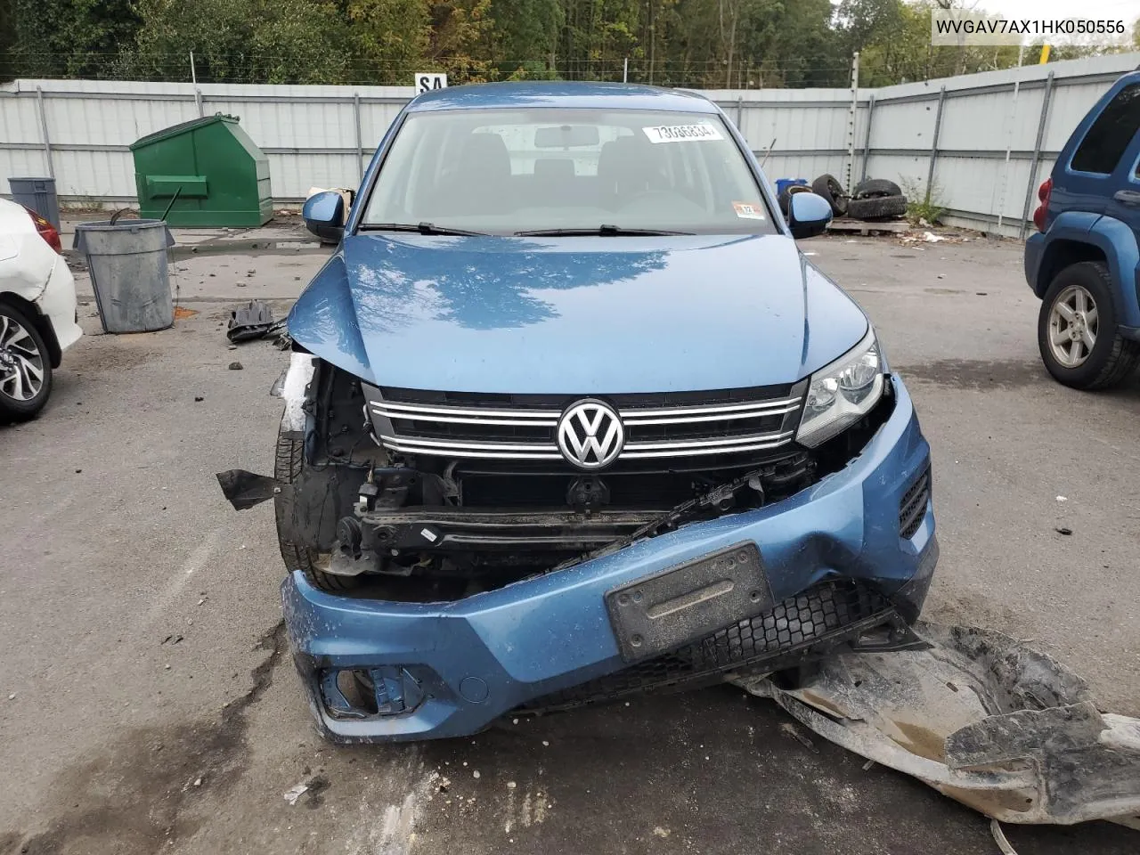 2017 Volkswagen Tiguan S VIN: WVGAV7AX1HK050556 Lot: 73036834