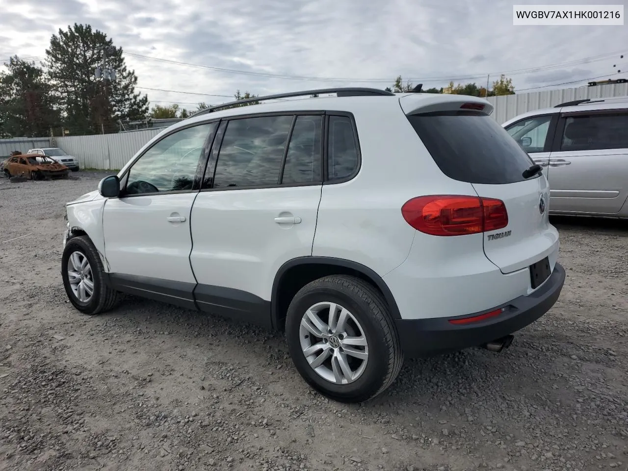 2017 Volkswagen Tiguan S VIN: WVGBV7AX1HK001216 Lot: 73149364