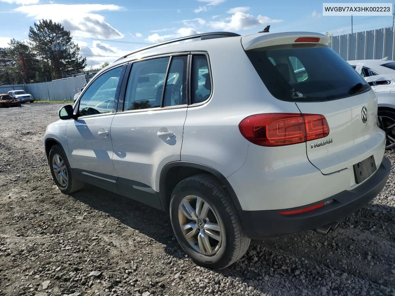 WVGBV7AX3HK002223 2017 Volkswagen Tiguan S