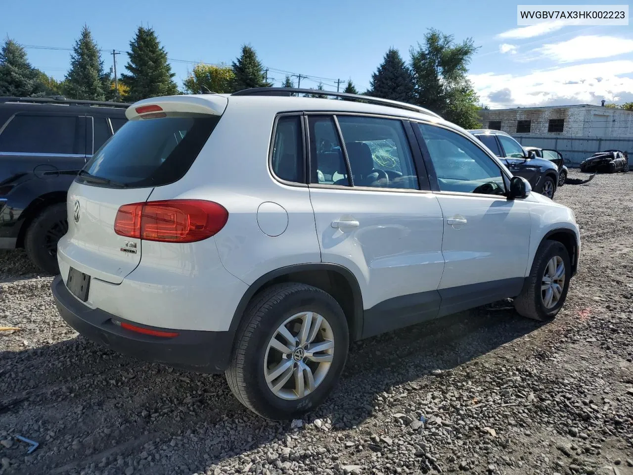 WVGBV7AX3HK002223 2017 Volkswagen Tiguan S