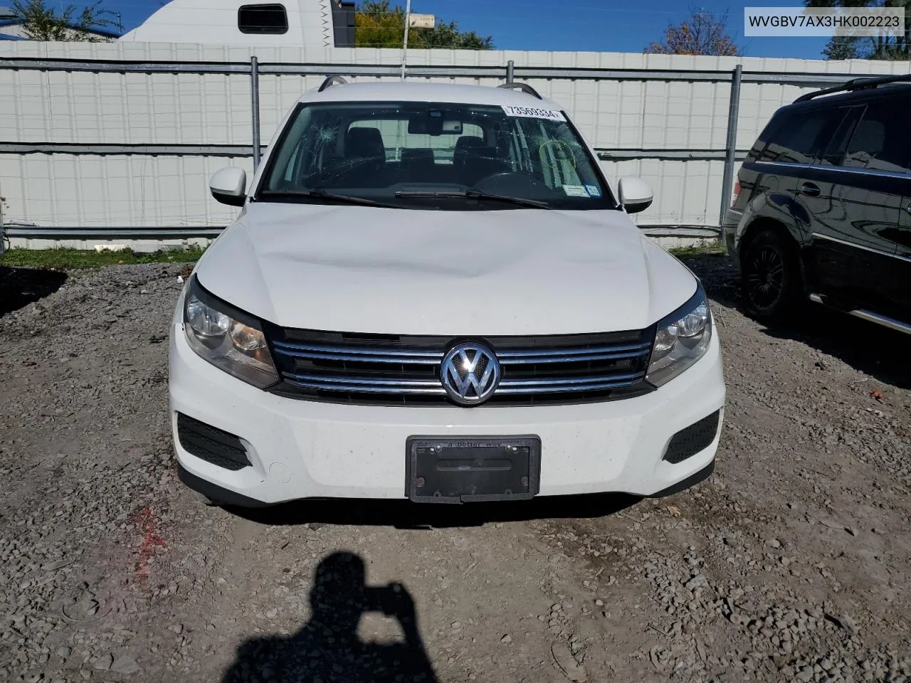 WVGBV7AX3HK002223 2017 Volkswagen Tiguan S