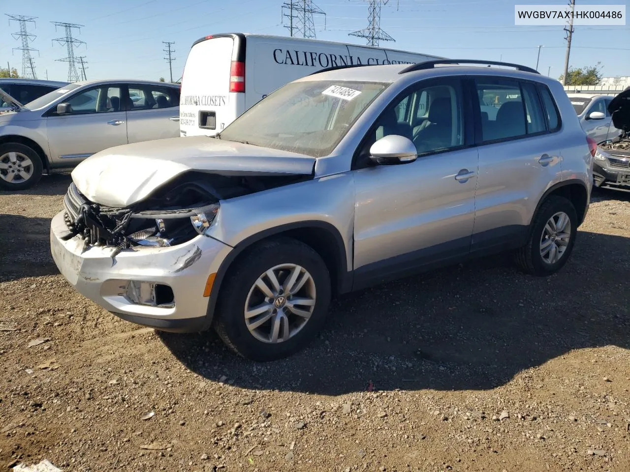 2017 Volkswagen Tiguan S VIN: WVGBV7AX1HK004486 Lot: 74314854