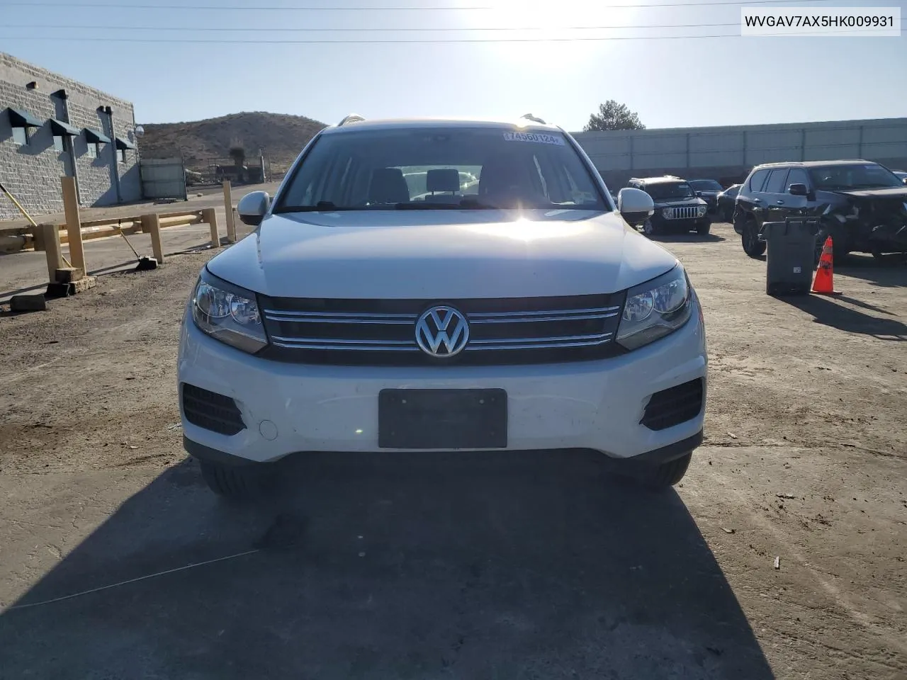 2017 Volkswagen Tiguan S VIN: WVGAV7AX5HK009931 Lot: 74560124