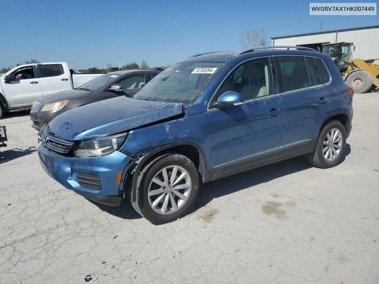 2017 Volkswagen Tiguan Wolfsburg VIN: WVGRV7AX1HK007449 Lot: 74785094