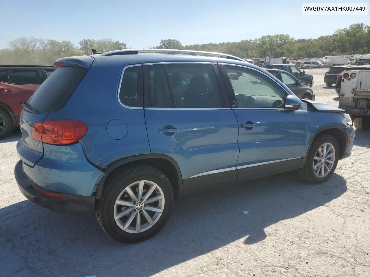 2017 Volkswagen Tiguan Wolfsburg VIN: WVGRV7AX1HK007449 Lot: 74785094