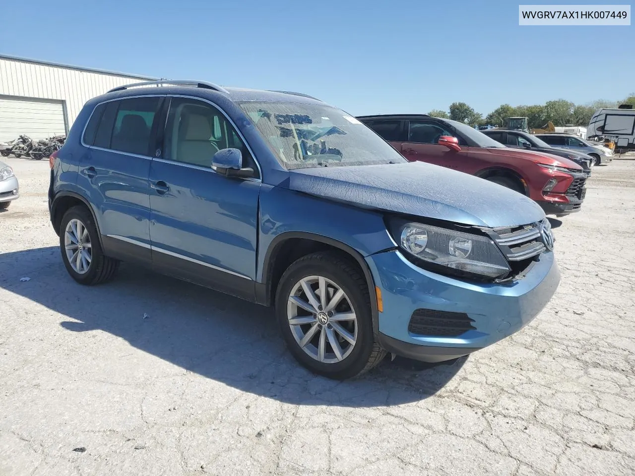 2017 Volkswagen Tiguan Wolfsburg VIN: WVGRV7AX1HK007449 Lot: 74785094