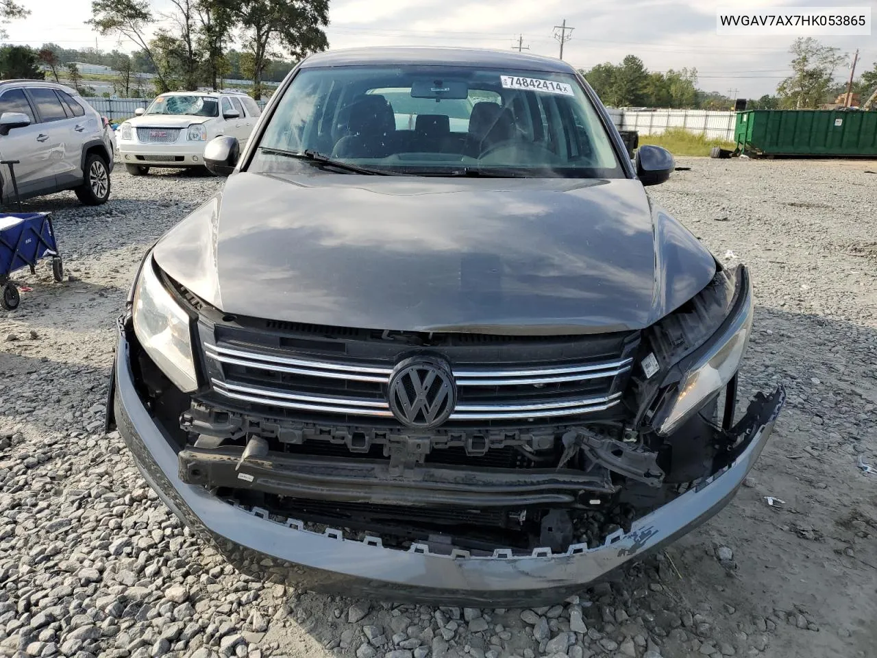 2017 Volkswagen Tiguan S VIN: WVGAV7AX7HK053865 Lot: 74842414