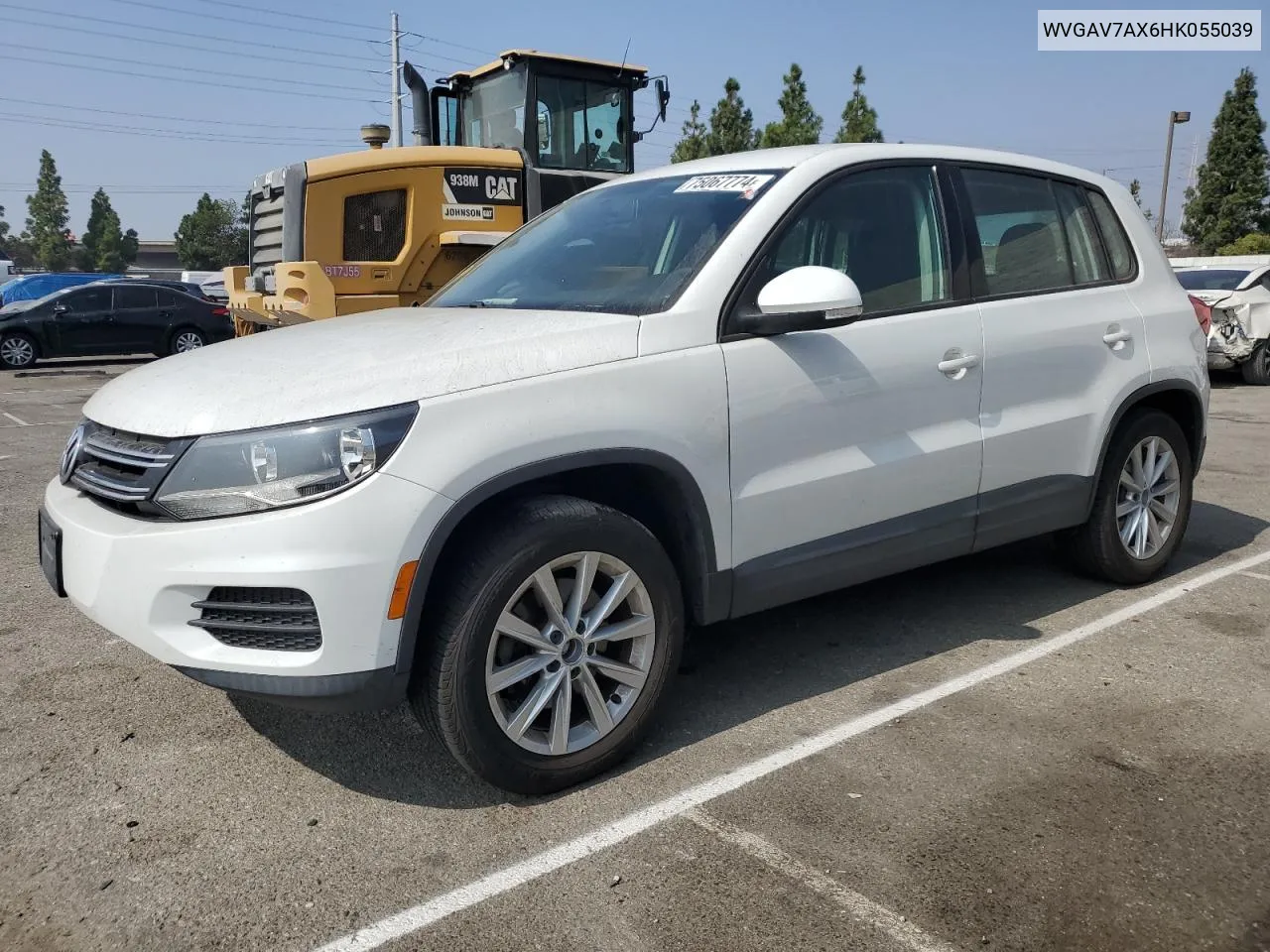 2017 Volkswagen Tiguan S VIN: WVGAV7AX6HK055039 Lot: 75067774