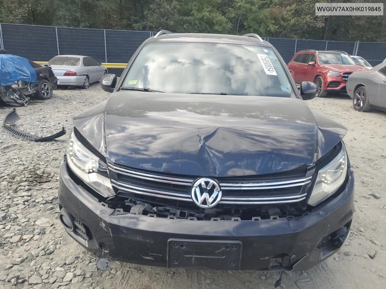 2017 Volkswagen Tiguan Sport VIN: WVGUV7AX0HK019845 Lot: 75890854