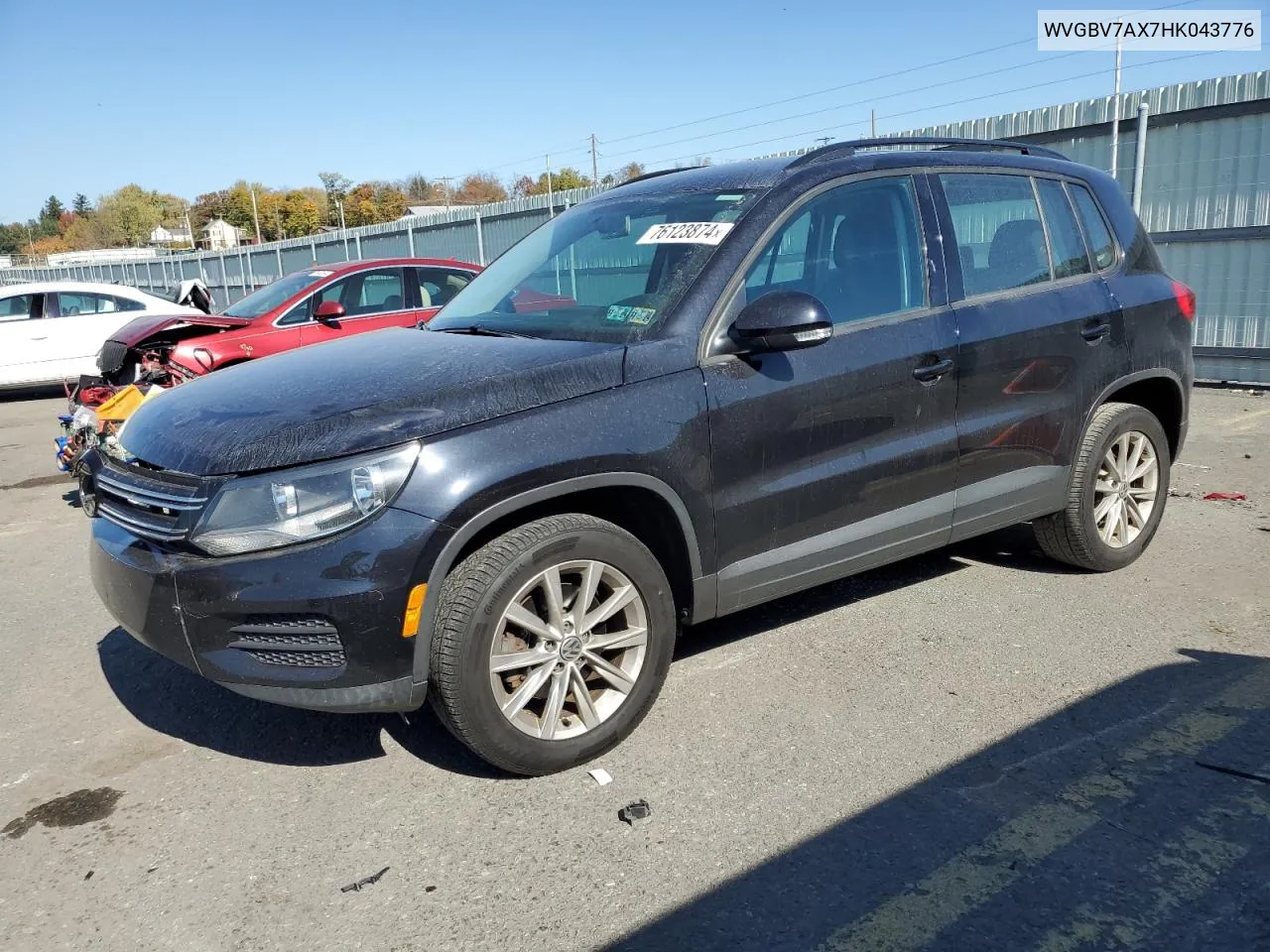 2017 Volkswagen Tiguan S VIN: WVGBV7AX7HK043776 Lot: 76123874