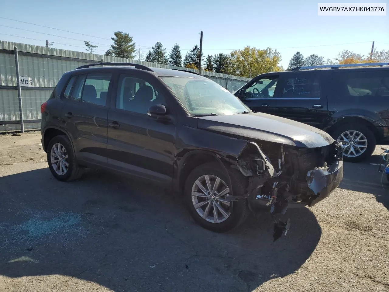 2017 Volkswagen Tiguan S VIN: WVGBV7AX7HK043776 Lot: 76123874