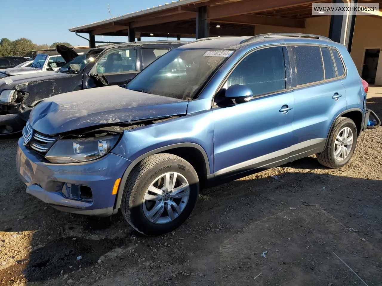 2017 Volkswagen Tiguan S VIN: WVGAV7AXXHK006331 Lot: 77368544