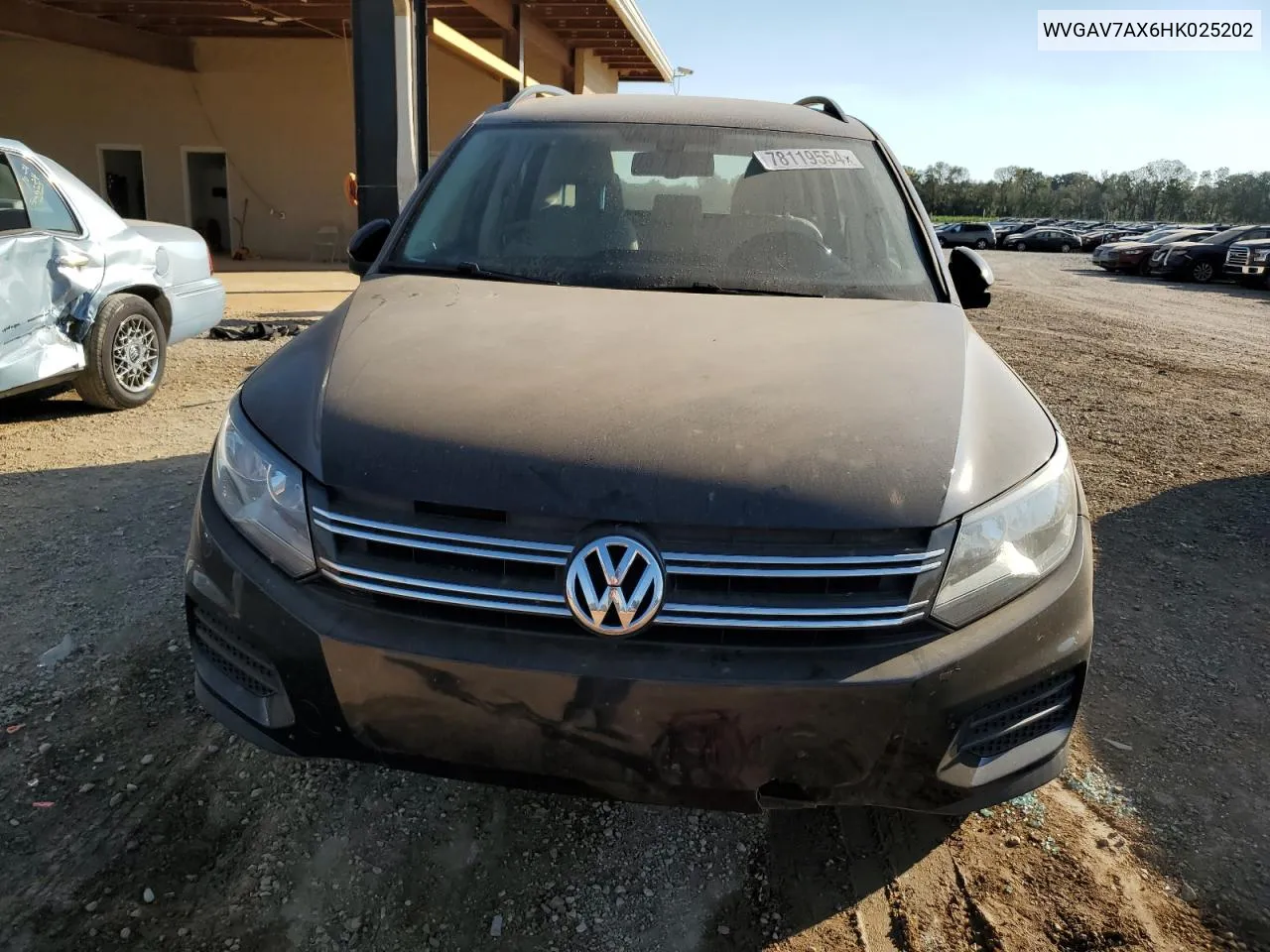 2017 Volkswagen Tiguan S VIN: WVGAV7AX6HK025202 Lot: 78119554