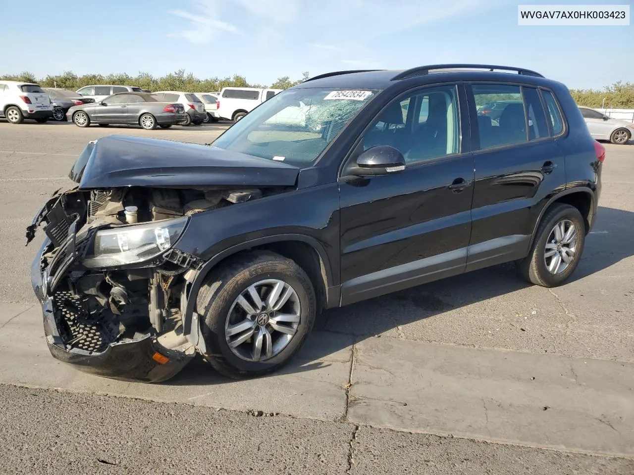 2017 Volkswagen Tiguan S VIN: WVGAV7AX0HK003423 Lot: 78542834