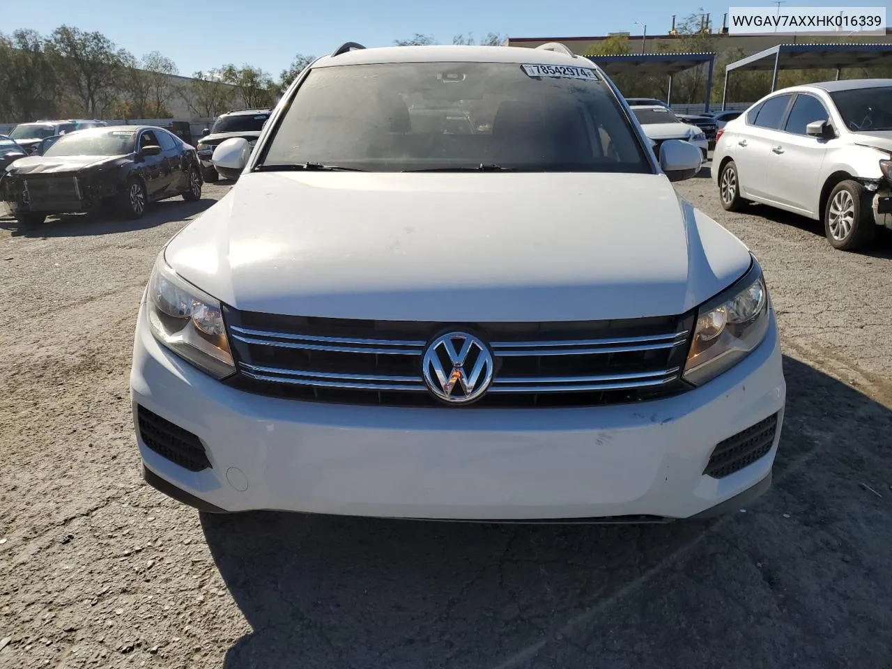 2017 Volkswagen Tiguan S VIN: WVGAV7AXXHK016339 Lot: 78542974