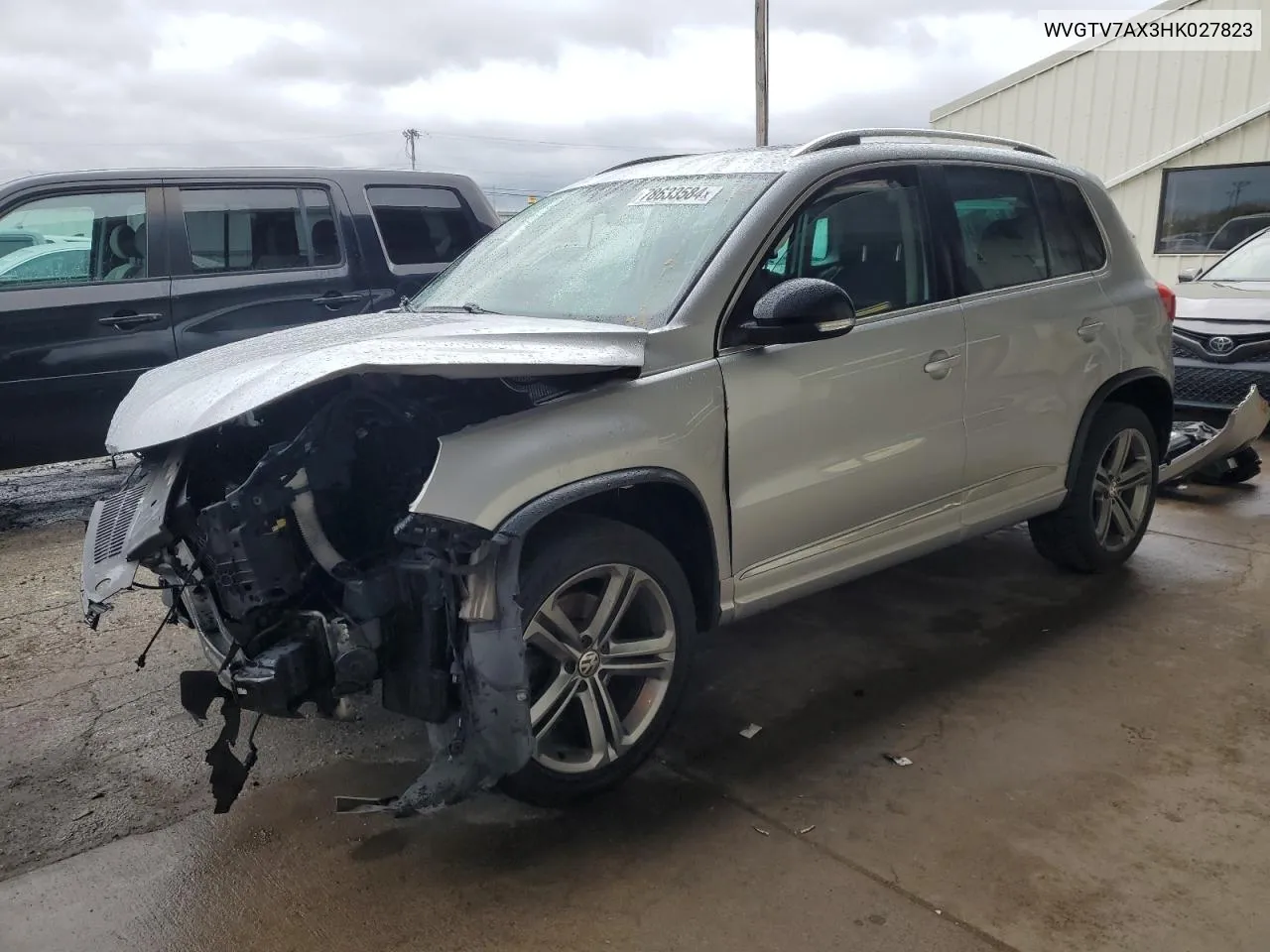 2017 Volkswagen Tiguan Sport VIN: WVGTV7AX3HK027823 Lot: 78633584