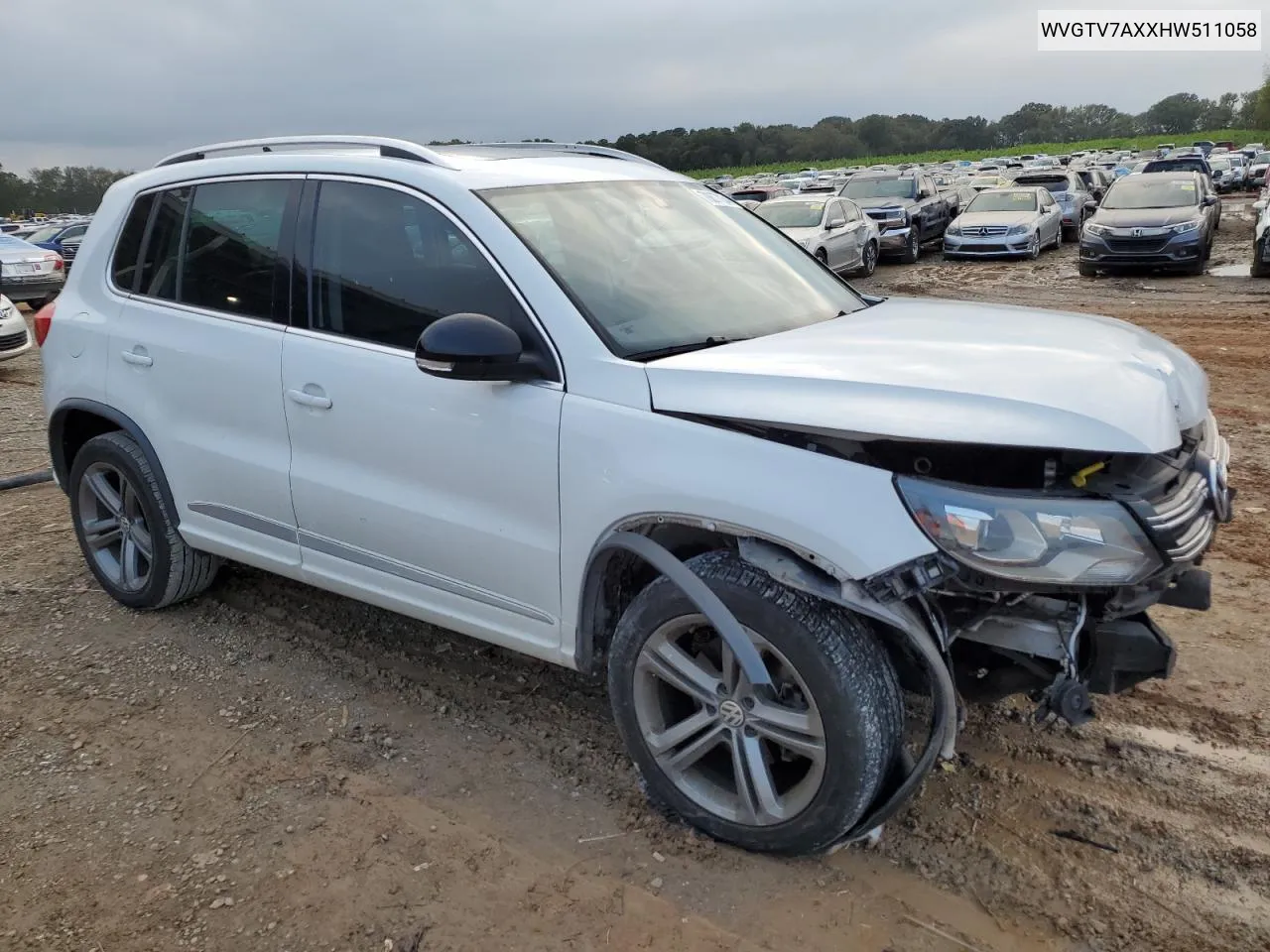 2017 Volkswagen Tiguan Sport VIN: WVGTV7AXXHW511058 Lot: 78877034