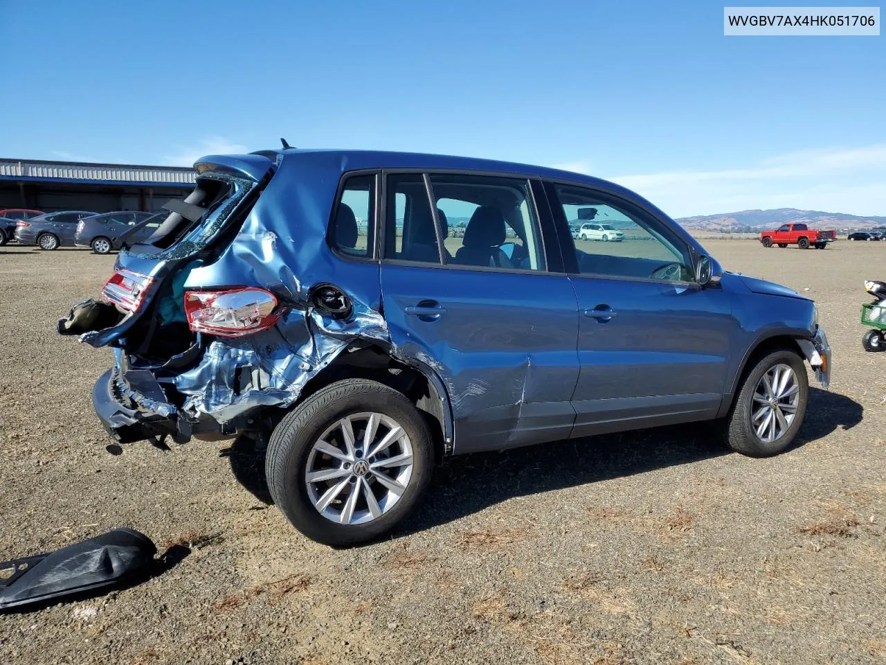 2017 Volkswagen Tiguan S VIN: WVGBV7AX4HK051706 Lot: 79047274