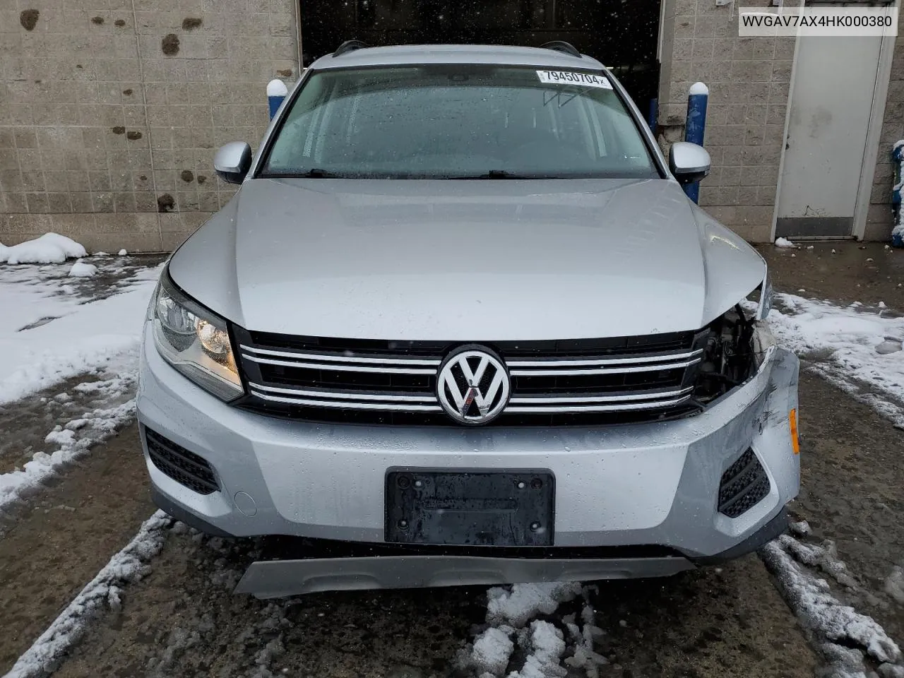 2017 Volkswagen Tiguan S VIN: WVGAV7AX4HK000380 Lot: 79450704