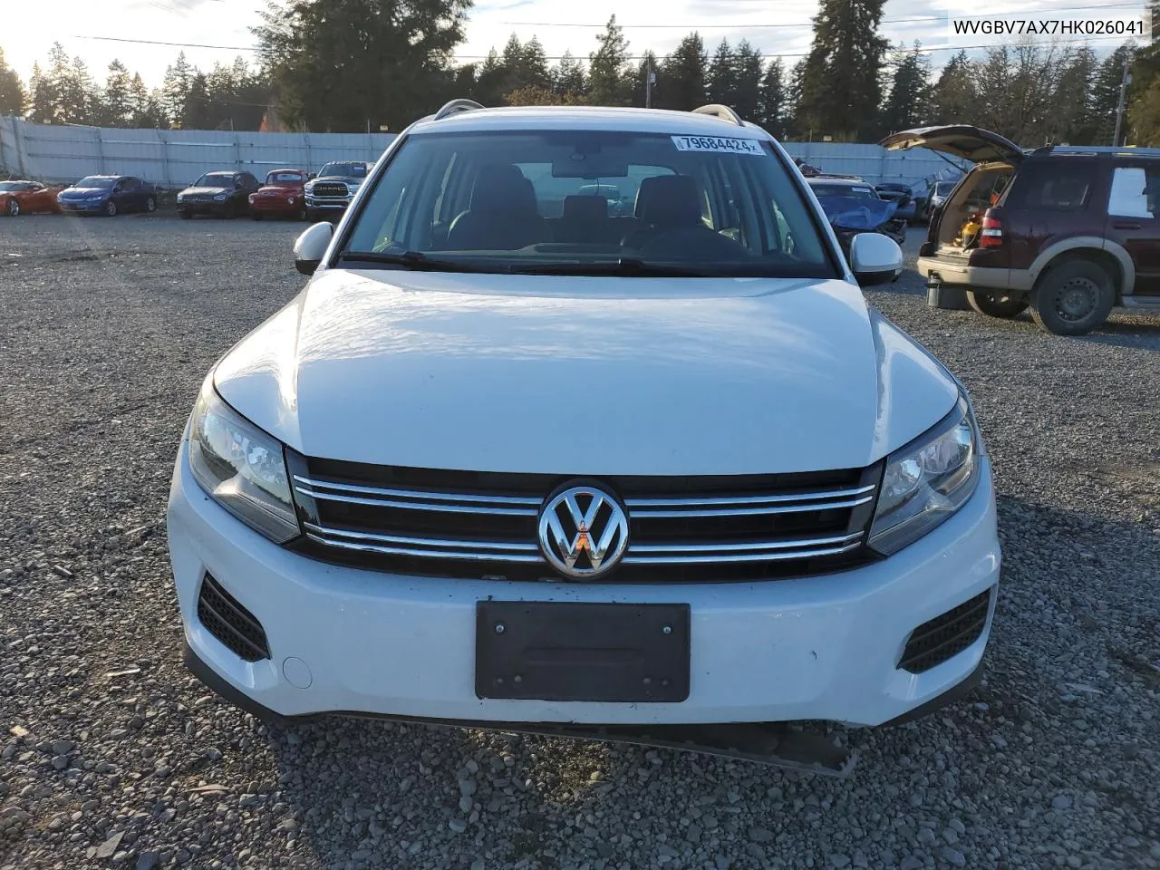 2017 Volkswagen Tiguan S VIN: WVGBV7AX7HK026041 Lot: 79684424