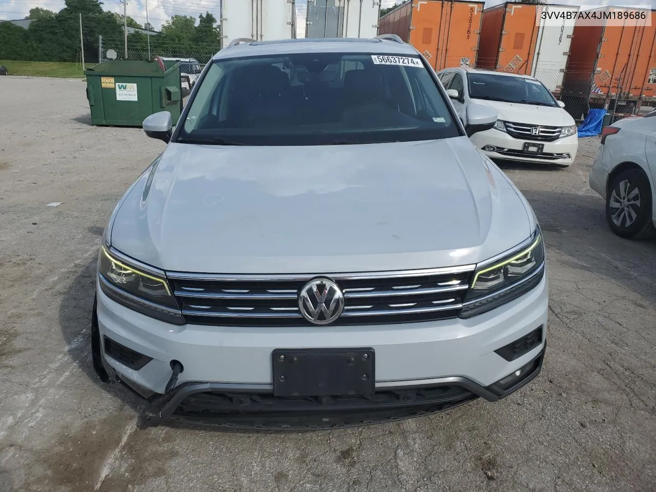 2018 Volkswagen Tiguan Sel Premium VIN: 3VV4B7AX4JM189686 Lot: 56637274