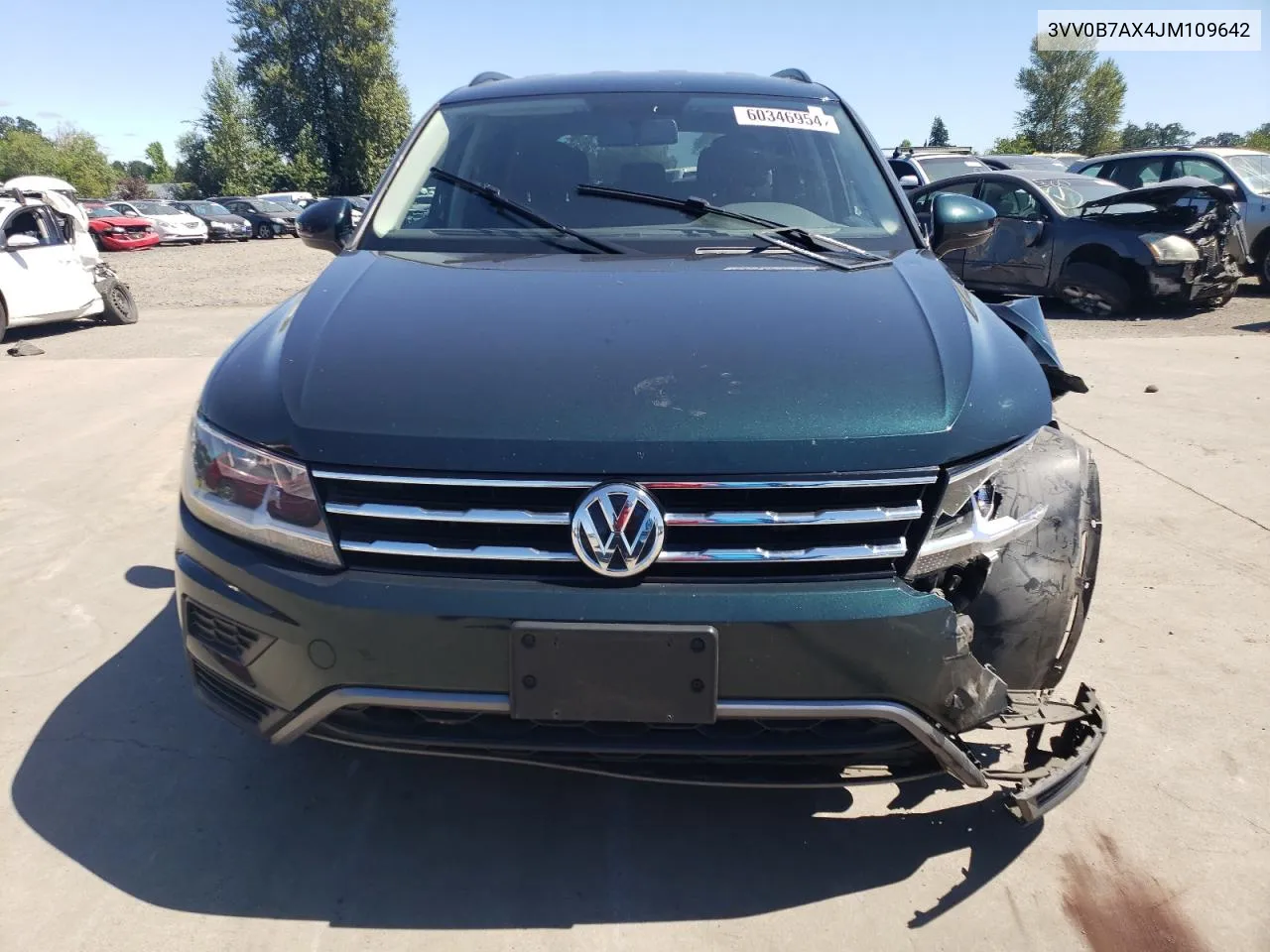 2018 Volkswagen Tiguan S VIN: 3VV0B7AX4JM109642 Lot: 60346954